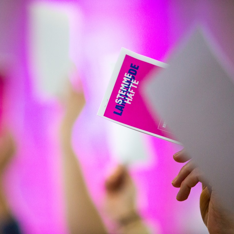 Afstemning om ændringsforslag til det kommende principprogram