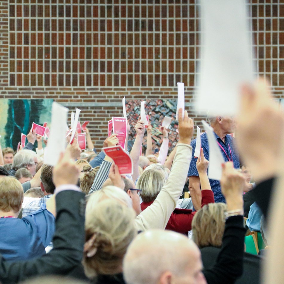 Radikale medlemmer stemmer om resolutioner ved Landsmødet